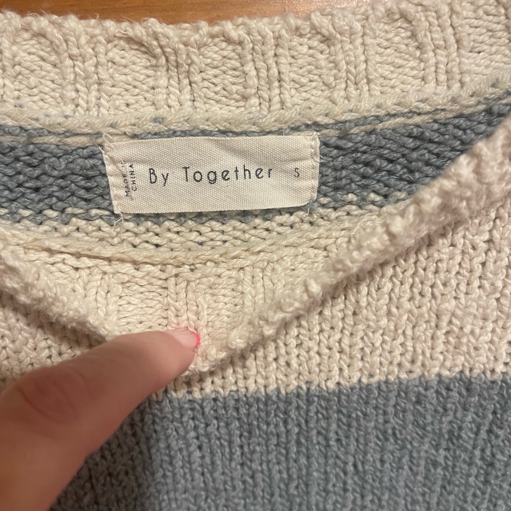 By Together boutique brand striped‎ sweater. - Picture 3 of 4